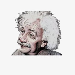 微笑爱因斯坦头像素材