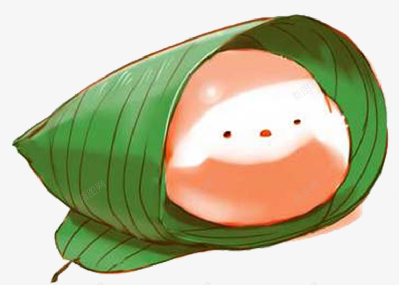 卡通手绘糯米团子端午节粽子png免抠素材_88icon https://88icon.com 划龙舟 卡通 手绘 端午节 粽子 糯米团子 绿色粽叶