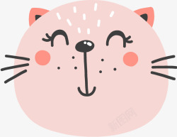 粉色猫咪头像素材