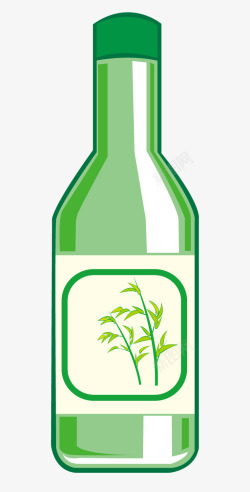 一瓶绿色的饮料矢量图素材