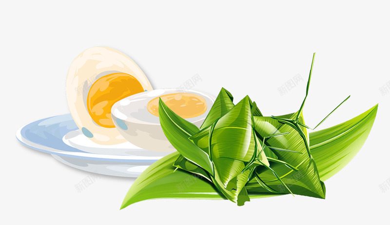 鸭蛋粽子端午节快乐海报插画psd免抠素材_88icon https://88icon.com 情系端午 端午 端午节 端午节广告 端午节粽子 粽子