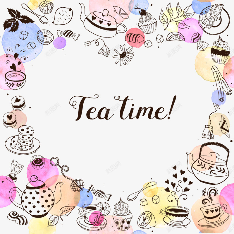 咖啡海报png免抠素材_88icon https://88icon.com Tea time 咖啡 咖啡店 海报设计 现代时尚 茶