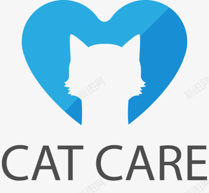 蓝色宠物医院logo图图标图标