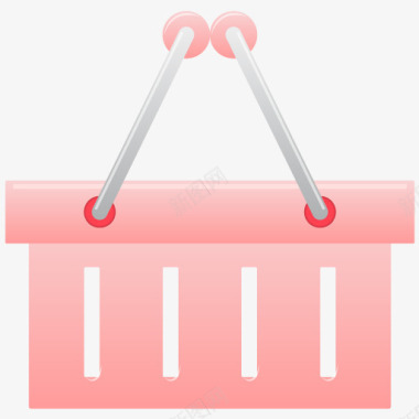 粉色购物车图标图标