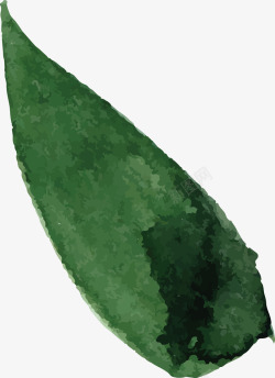 手绘水彩夏季植物绿色叶子素矢量图素材