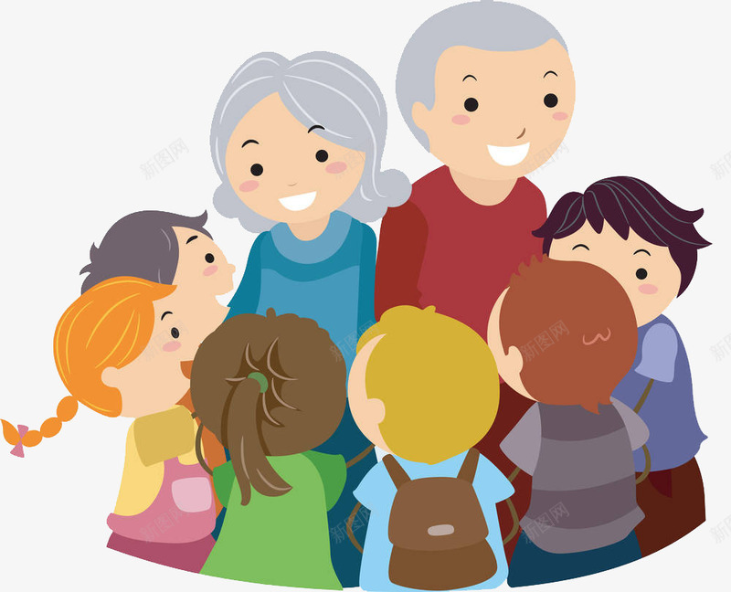 老人与孩子聚在一起png免抠素材_88icon https://88icon.com 孩子们 扁平插图 欢聚 老人 老人和孩子 聚在一起 高兴