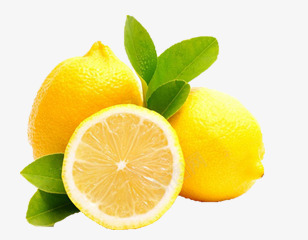 黄色柠檬绿叶水果png免抠素材_88icon https://88icon.com 柠檬 水果 绿叶 黄色