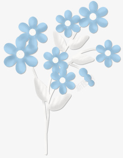 淡蓝色花朵素材
