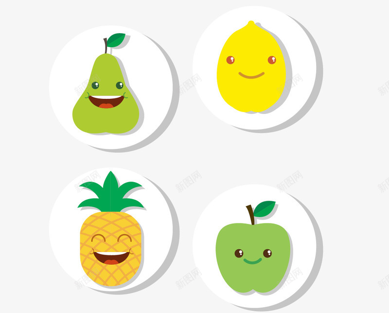 食物水果盘矢量图ai免抠素材_88icon https://88icon.com 柠檬 水果盘 苹果 菠萝 食物 矢量图