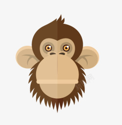 猴子头像插画素材