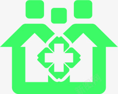 绿色礼服绿色卡通医院图标医疗图标