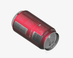 红色铁饮料罐素材