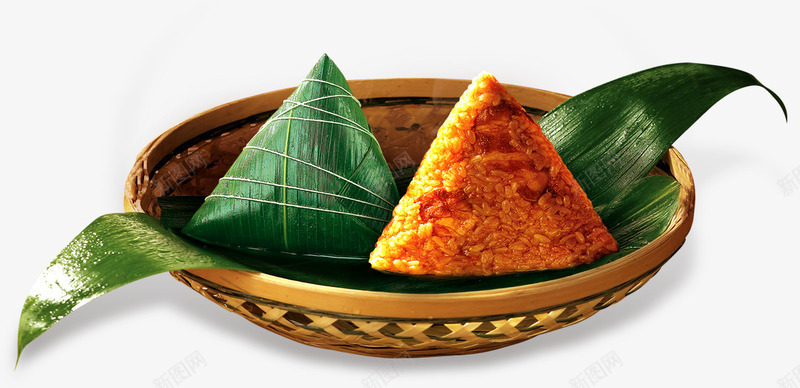 草盘中的粽子png免抠素材_88icon https://88icon.com 粽子