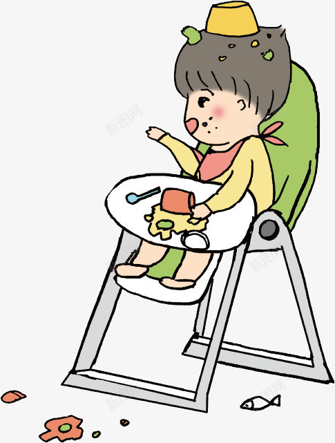 婴儿吃饭png免抠素材_88icon https://88icon.com 人物 人物插画 卡通人物 吃饭 婴儿 小孩 插画