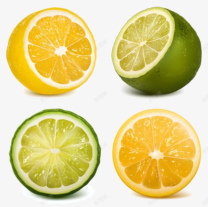 青柠檬黄柠檬png免抠素材_88icon https://88icon.com 水果 青柠檬 食物 黄柠檬