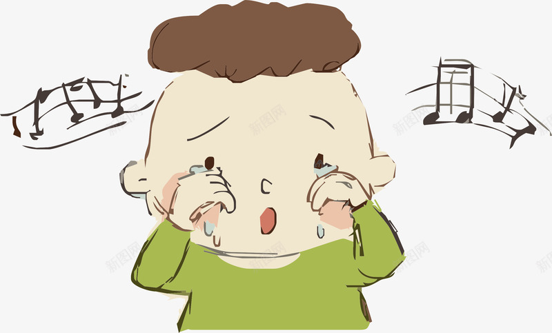 听到音乐才不哭的宝宝png免抠素材_88icon https://88icon.com 卡通 哭 婴儿哭 宝宝 音乐