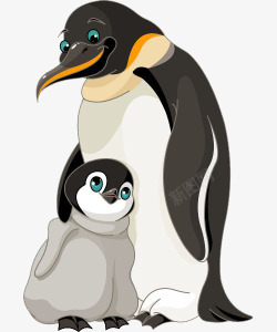 企鹅母子素材