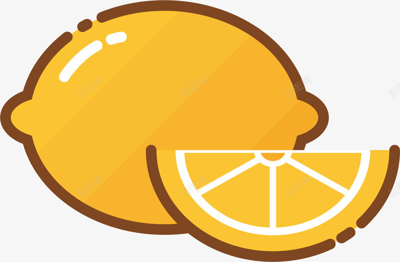 手绘可爱柠檬矢量图ai免抠素材_88icon https://88icon.com 创意 卡通 彩色图 手绘图 柠檬 水果 简约 矢量图