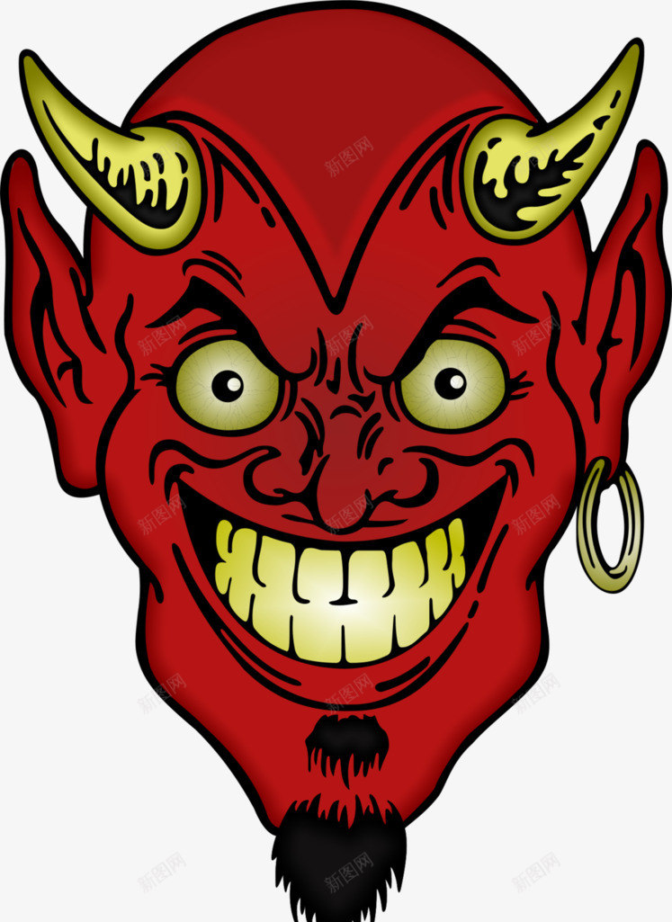 带犄角的凶狠恶魔png免抠素材_88icon https://88icon.com 凶狠风格 头像素材 带犄角的 恶魔素材 红色