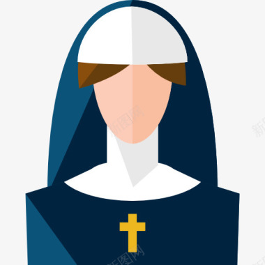 女护士头像修女图标图标