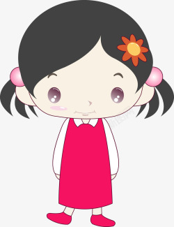 卡通萌娃女孩素材