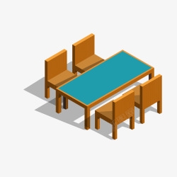 桌子和椅子装饰案矢量图素材