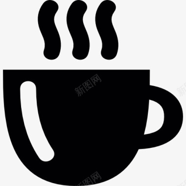 咖啡烘焙很热的饮料图标图标