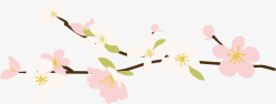 粉色情人节春季花枝素材