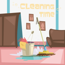 我的私人衣柜家庭清扫卫生插画高清图片