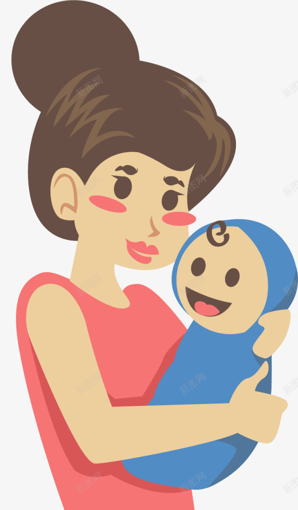 母亲节抱着孩子的妈妈png免抠素材_88icon https://88icon.com 婴儿 害羞的妈妈 开心 抱着孩子的妈妈 母亲节 母爱