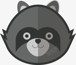 小动物头像矢量图素材