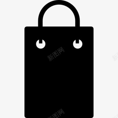 购物袋黑色的剪影图标图标