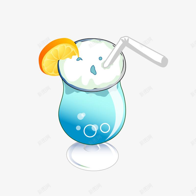 蓝冰柠檬水杯png免抠素材_88icon https://88icon.com 杯 杯子 柠檬水杯 蓝冰水杯