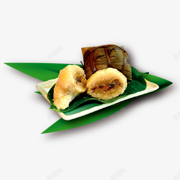 端午粽情粽子png免抠素材_88icon https://88icon.com 盘子 端午 粽叶 粽子