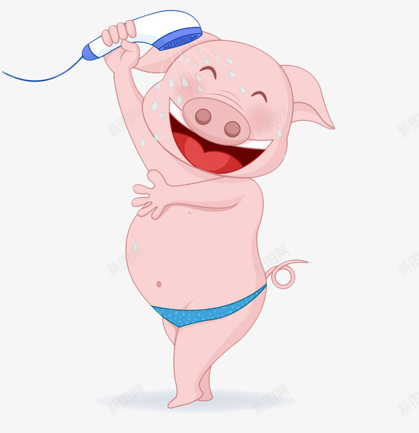 小猪猪洗澡png免抠素材_88icon https://88icon.com 动物卡通 宝宝洗澡 小猪 洗澡图片 猪猪