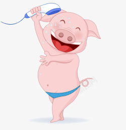 小猪猪洗澡素材