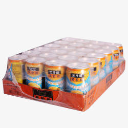 罐装橙汁一箱罐装果粒橙高清图片