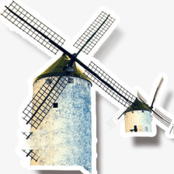 荷兰风车素材