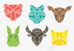 动物折纸头像素材