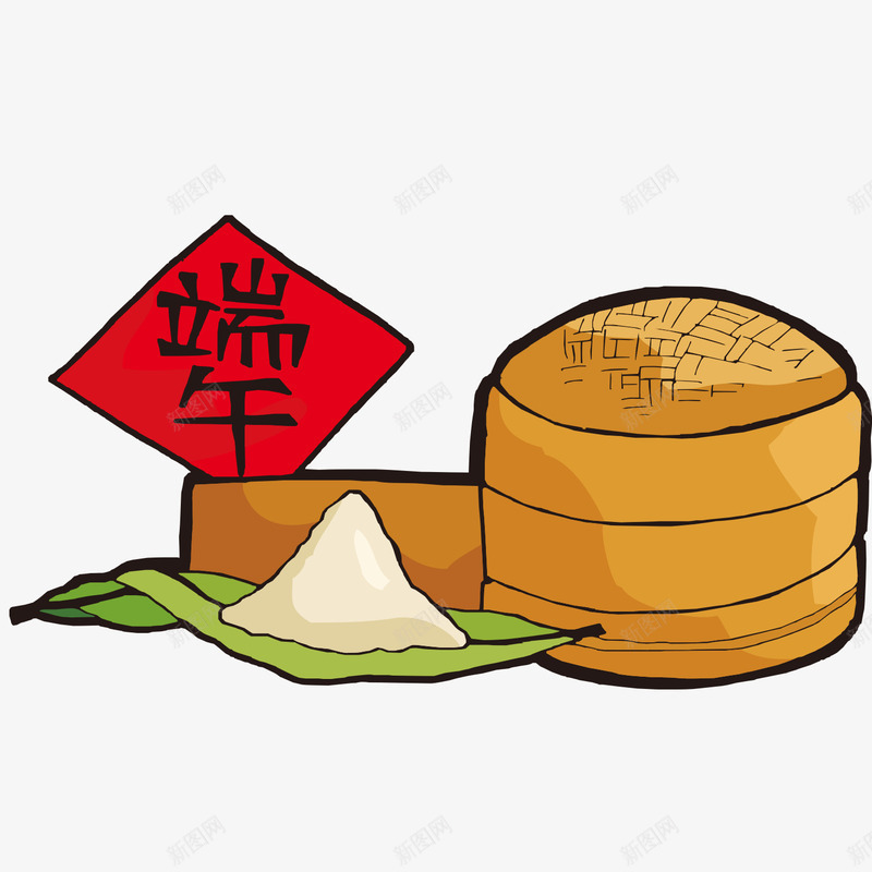 端午节蒸笼和粽子png免抠素材_88icon https://88icon.com 中国风 端午节 粽子 蒸笼