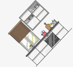 创意厨房矢量图素材