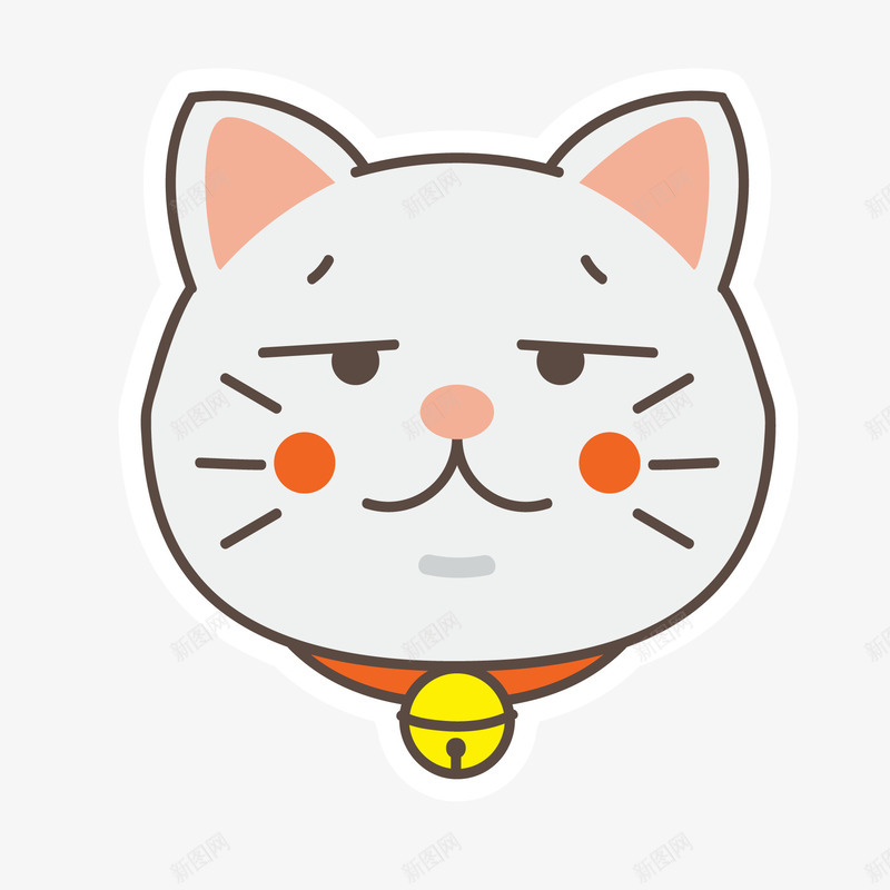 卡通手绘猫咪动物矢量图ai免抠素材_88icon https://88icon.com 动物设计 卡通 头像设计 宠物 猫咪 矢量图 跳舞猫咪 铃铛