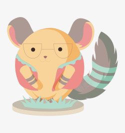 卡通可爱小动物装饰动物头像老鼠素材