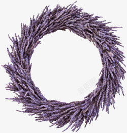 紫色花枝圆环素材