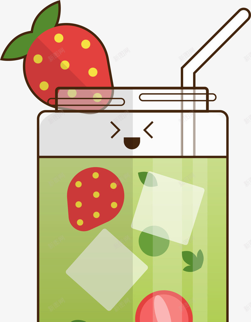 卡通手绘新鲜果汁插画装饰矢量图ai免抠素材_88icon https://88icon.com 夏天冷饮 新鲜果汁 清凉一夏 饮品 饮料 矢量图