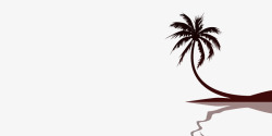 深色椰子树背景装饰矢量图素材