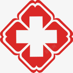 红色经典十字医院标志素材