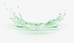 现代绿色打水波纹效果素材