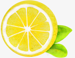 手绘黄色柠檬水果素材