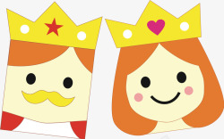 卡通国王王后头像素材